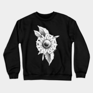 sunflower <3 (black and grey) Crewneck Sweatshirt